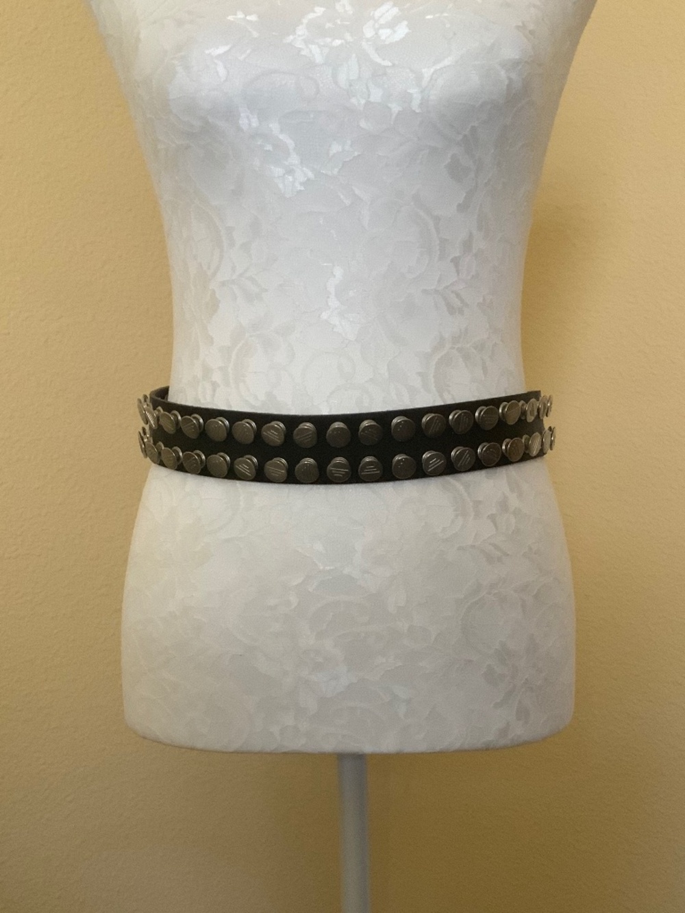 Armani Jeans Y2K Double Grommet D-Ring Waist Belt